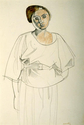 Wyndham Lewis, "L'Ingenue" (1919, a portrait of Barry), Courtesy of the National Portrait Gallery