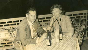 Dagny Johnson in Cuba in 1950 with a mysterious stranger (Courtesy of Eric Johnson)